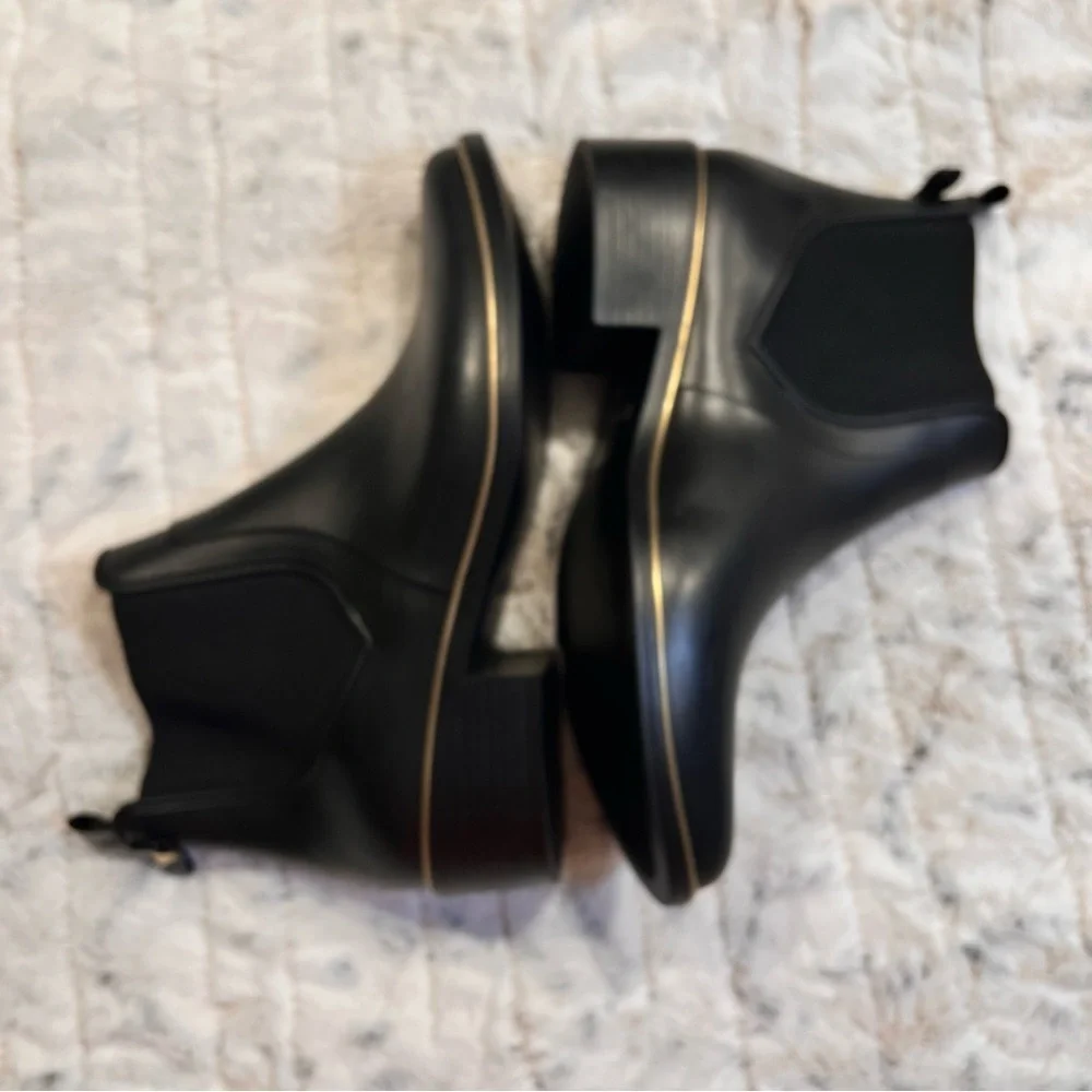 NWOB Kate Spade New York Solstice Black Rubber Rain Boots Sz-10